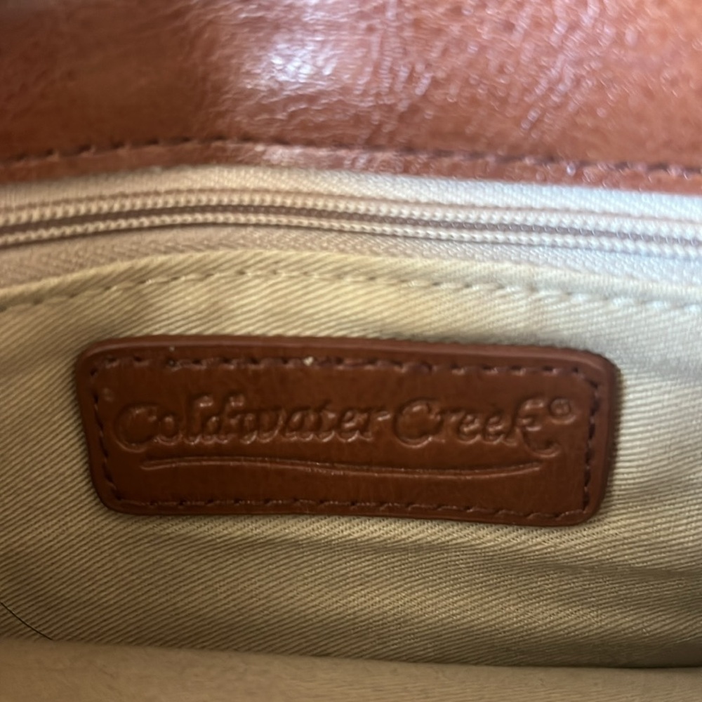 Coldwater Creek Purse Wallet Cross Body Bag Card Organizer Tan Brown - Picture 11 of 12